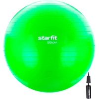 Гимнастический мяч Starfit GB-106 55 см антивзрыв + ручной насос (зеленый)