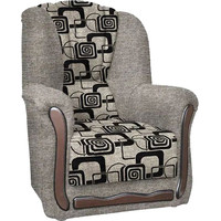 Интерьерное кресло Асмана Анна-1 (рогожка кубики коричневые/рогожка беж)