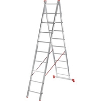 Лестница-стремянка Новая высота NV 222 алюминиевая двухсекционная 2x8 ступеней