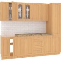 Готовая кухня Кортекс-мебель Корнелия Ретро 2.4м (ольха/марсель)