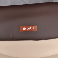 Универсальная коляска Tutis Nanni 2021 (3 в 1, кожа, светло-бежевый/темно-коричневый, 398)