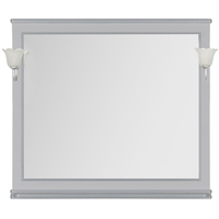  Aquanet Зеркало Валенса 110 00180149 (белый краколет/серебро)