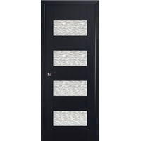 Межкомнатная дверь ProfilDoors 46U L 80x200 (черный матовый/мателюкс дождь белый)