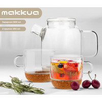 Заварочный чайник Makkua Fika TF800 + 2 кружки