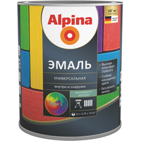 Эмаль Alpina Универсальная 0.75 л (серый глянцевый)