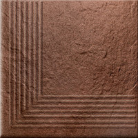 Клинкерная плитка Opoczno Solar Brown Steptread Corner 3D 300x300 [OP128-011-1]