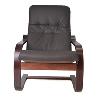 Кресло-качалка Мебелик Сайма (экокожа шоколад/венге)