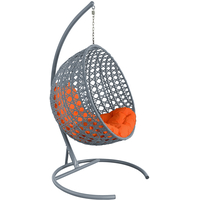 Подвесное кресло M-Group Круг Люкс 11060307 (серый ротанг/оранжевая подушка)