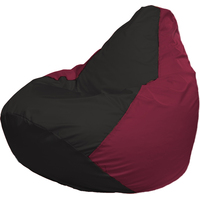 Кресло-мешок Flagman Груша Г2.1-394 (чёрный/бордовый)