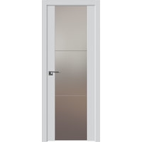 Межкомнатная дверь ProfilDoors 22U L 90x200 (аляска/lacobel серебряный лак)