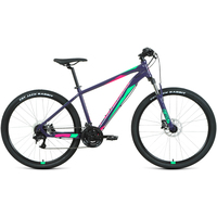 Велосипед Forward Apache 27.5 3.2 HD р.21 2022 (фиолетовый/зеленый)