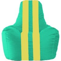 Кресло-мешок Flagman Спортинг С1.1-313 (бирюзовый/желтый)