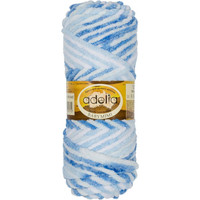 Пряжа для вязания Adelia Baby Mimi 100 г 80 м №05 (белый/серый/синий/голубой)
