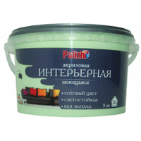 Краска Palizh Интерьерная моющаяся 3.7 кг (зеленый чай)