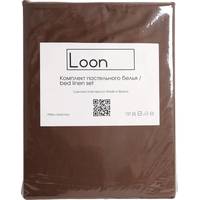 Постельное белье Loon Adelina (1.5-спальный, наволочка 70x70, коричневый)