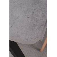 Стол Домотека Мартин (серый бетон/черный/71)