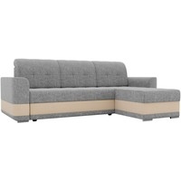 Угловой диван Mebelico Честер 61126 (правый, рогожка, серый/бежевый)