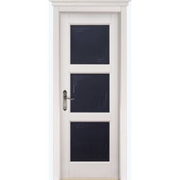 Межкомнатная дверь ОКА Турин 70x200 (слоновая кость/стекло графит)