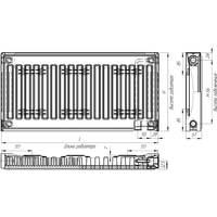 Стальной панельный радиатор Лидея ЛК 11-504 тип 11 500x400