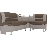 Угловой диван Mebelico Сидней 107385 (правый, коричневый/бежевый)