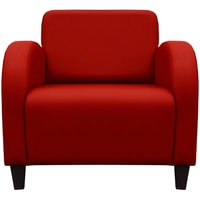 Интерьерное кресло Brioli Карл (экокожа, L19 красный/темные ножки)