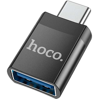 Адаптер Hoco UA17 USB Type-A - USB Type-C (черный)