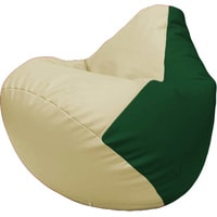 Кресло-мешок Flagman Груша Макси Г2.3-1001 (светло-бежевый/зеленый)