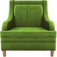 Интерьерное кресло Brioli Луи (велюр, B26 зеленый/светлые ножки)