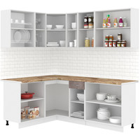Готовая кухня Кортекс-мебель Корнелия Лира 1.5x2.1 (сирень/оникс/мадрид)