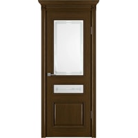 Межкомнатная дверь Юркас Вена-2 ДО 80x200 (орех/мателюкс матовое с фрез. №14)