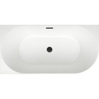 Ванна Wellsee Belle Spa 150x75 235701003 (пристенная ванна (левая) белый глянец, экран, каркас, сифон-автомат матовый черный)