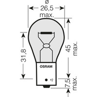 Галогенная лампа Osram PY21W Original Line 2шт [7507-02B]