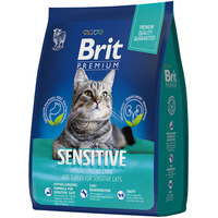 Сухой корм для кошек Brit Premium Sensitive для взрослых кошек с чувствительным пищеварением с ягненком и индейкой 2 кг