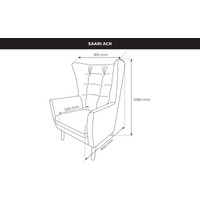 Интерьерное кресло Mio Tesoro Саари (мятно-серый)