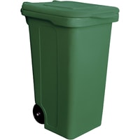 Контейнер для мусора БЗПИ с крышкой 120 л (зеленый)