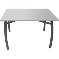 Кухонный стол Solt 110x70 (серый/ноги гнутые усиленные черные)
