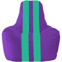 Кресло-мешок Flagman Спортинг С1.1-75 (фиолетовый/бирюзовый)