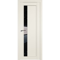 Межкомнатная дверь ProfilDoors 2.71U L 90x200 (магнолия сатинат/стекло черный триплекс)