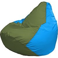 Кресло-мешок Flagman Груша Медиум Г1.1-229 (оливковый/голубой)