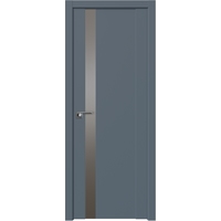 Межкомнатная дверь ProfilDoors 62U L 80x200 (антрацит, стекло серебряный лак)