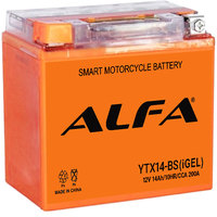 Мотоциклетный аккумулятор ALFA YTX14-BS iGel (14 А·ч)