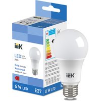 Светодиодная лампочка IEK LED Bulb A60 510lm 6500K E27