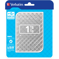 Внешний накопитель Verbatim Store 'n' Go USB 3.0 1TB Серебристый [53197]
