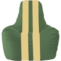 Кресло-мешок Flagman Спортинг С1.1-62 (тёмно-зелёный/светло-бежёвый)