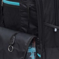 Школьный рюкзак Grizzly RU-338-1 (черный/бирюзовый)