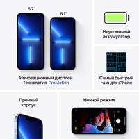 Смартфон Apple iPhone 13 Pro 256GB Восстановленный by Breezy, грейд B (небесно-голубой)