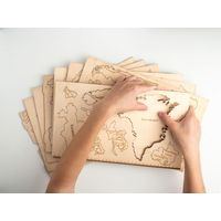 Пазл Woodary Карта мира на английском языке L 3190
