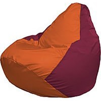 Кресло-мешок Flagman Груша Медиум Г1.1-222 (оранжевый/бордовый)