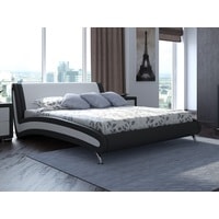 Кровать Ormatek Corso-2 200x200 (экокожа, черный/белый)