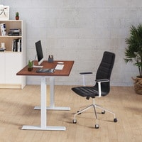 Стол для работы стоя ErgoSmart Electric Desk Compact 1360x800x36 мм (дуб мореный/белый)